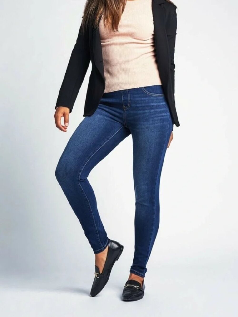 New Betabrand Dark Vintage Wash Skinny Cigarette Yoga Denim Jeans Small Petite